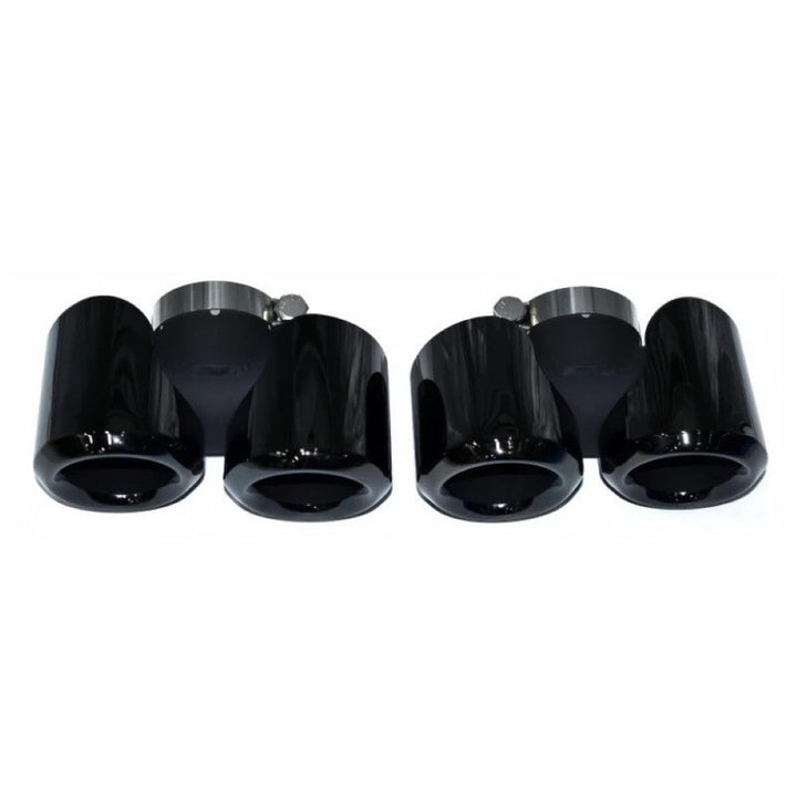 Car Craft Compatible With Range Land Rover Defender 90 110 130 L663 Lr129997 2020+ Car Exhaust Tip Tailpipe Stainless Steel Square Muffler Tip Nozzle Silensor 2.0 Round Black - CAR CRAFT INDIA