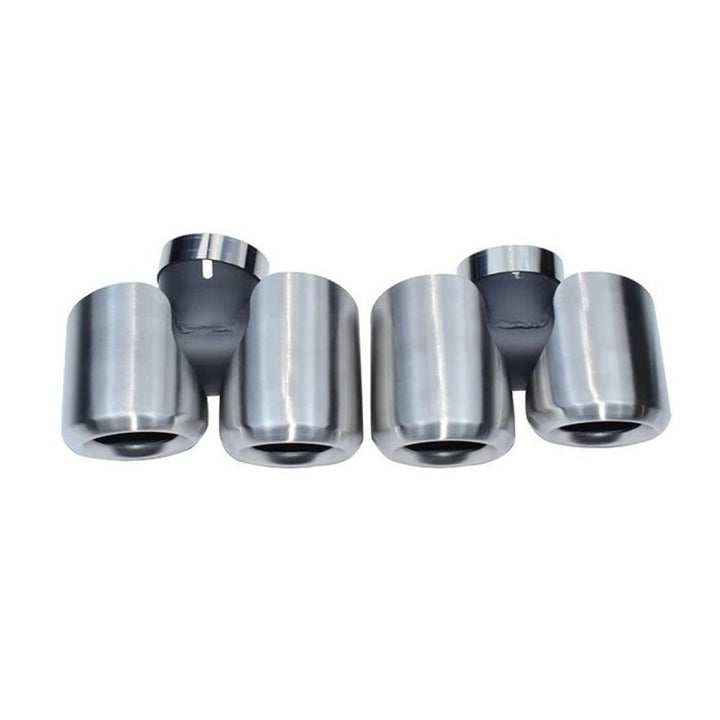 Car Craft Compatible With Range Land Rover Defender 90 110 130 L663 Lr129997 2020+ Car Exhaust Tip Tailpipe Stainless Steel Square Muffler Tip Nozzle Silensor 2.0 Round Chrome Silver - CAR CRAFT INDIA