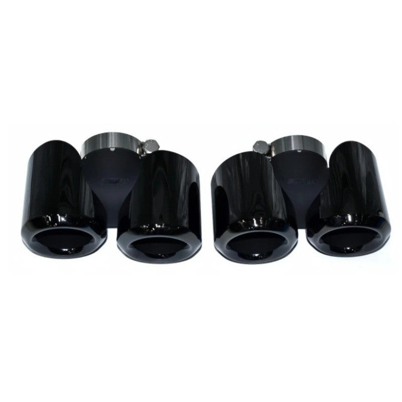 Car Craft Compatible With Range Land Rover Defender 90 110 130 L663 Lr129997 2020+ Car Exhaust Tip Tailpipe Stainless Steel Square Muffler Tip Nozzle Silensor 3.0 Round Black - CAR CRAFT INDIA