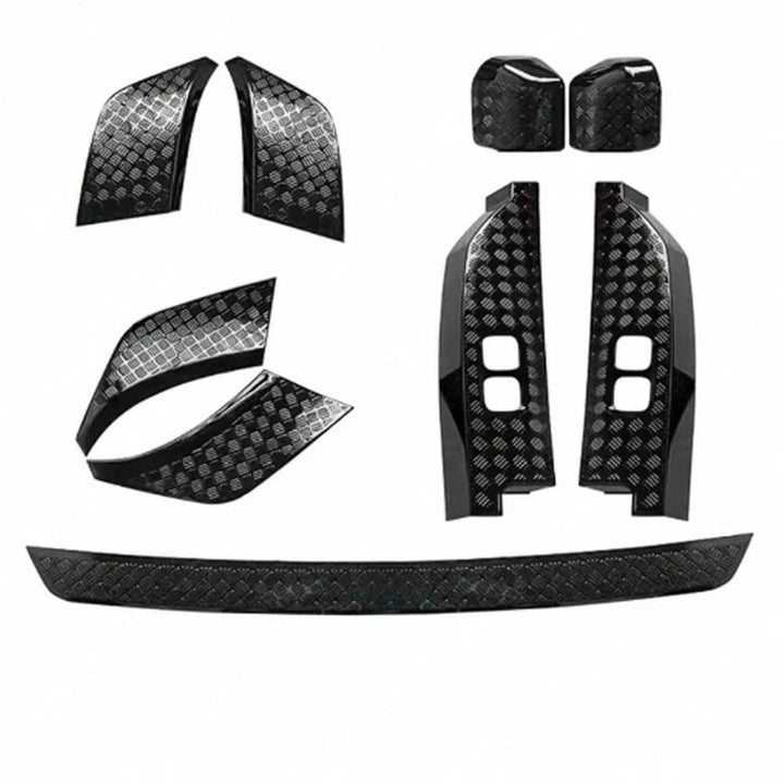 Car Craft Compatible With Range Land Rover Defender 90 L663 Lr129997 2020+ Side Moulding Body Kits Rear View Mirror Cover Front Rear Bumper Side Anti-scratch Protection Exterior Trim Glossy Black 90 - CAR CRAFT INDIA