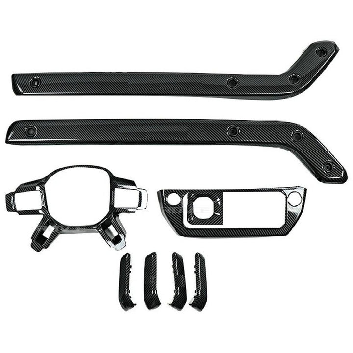Car Craft Compatible With Range Land Rover Defender 90 110 L663 Lr129997 2020+ Car Interior Trim Set Center Console Aremest Panel Side Trim Strips Steering Cover Piano Black - CAR CRAFT INDIA