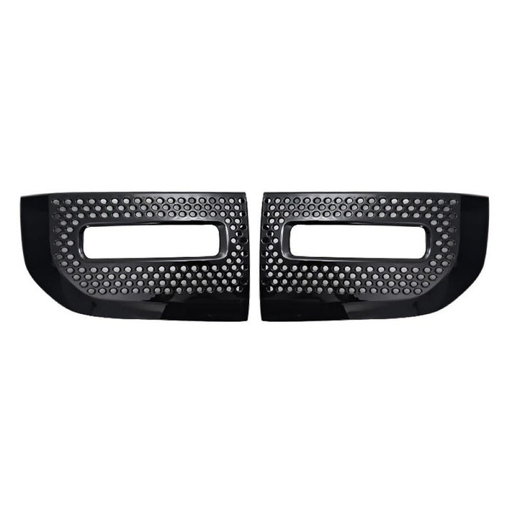 Car Craft Compatible With Range Land Rover Defender 90/110 L663 Lr129997 2020+ Front Bumper Fog Lamp Light Grill Cover Frame Trim Glossy Black - CAR CRAFT INDIA