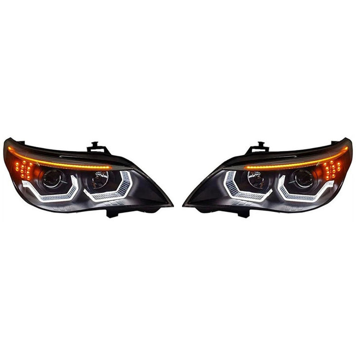 Car Craft Compatible With Bwm 5 Series E60 2007-2009 Car Front Upgraded Head Light Lamp Xenon Headlight Retrofit Upgrade Modified Led Drl Hid B