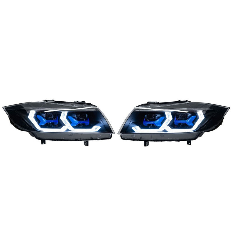Car Craft Compatible With Bmw 3 Series E90 2008-2012 Car Front Upgraded Head Light Lamp Xenon Headlight Retrofit Upgrade Modified Led Drl Hid Laser Style 2 For Helogen Car - CAR CRAFT INDIA