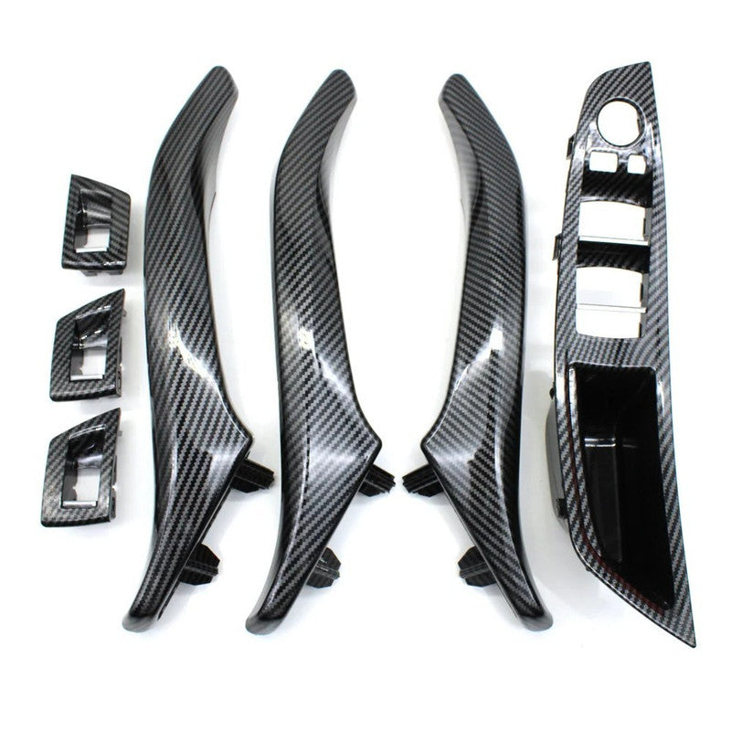 Car Craft Compatible With Bmw 5 Series F10 2010-2017 Car Interior Door Armrest Inside Pull Handle Full Set Carbon Fiber 25874 225847l 225848r 225889l 225890r Cf Rhd Model A CC-7865 - CAR CRAFT INDIA