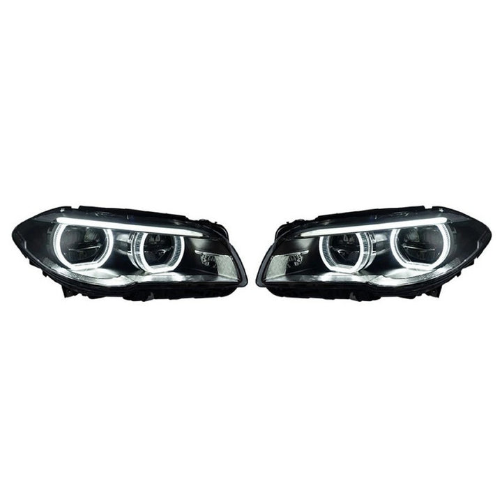 Car Craft Comaptibel With Bmw 5 Series F10 2010-2013 Pre Facelift Car Front Upgraded Head Light Lamp Xenon Headlight Retrofit Upgrade Modified Led Drl Hid Lci Style