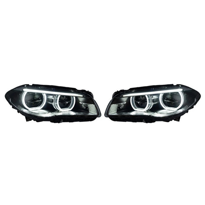 Car Craft Comaptibel With Bmw 5 Series F10 2014-2017 Lci Facelift Car Front Upgraded Head Light Lamp Xenon Headlight Retrofit Upgrade Modified Led Drl Hid Lci Style