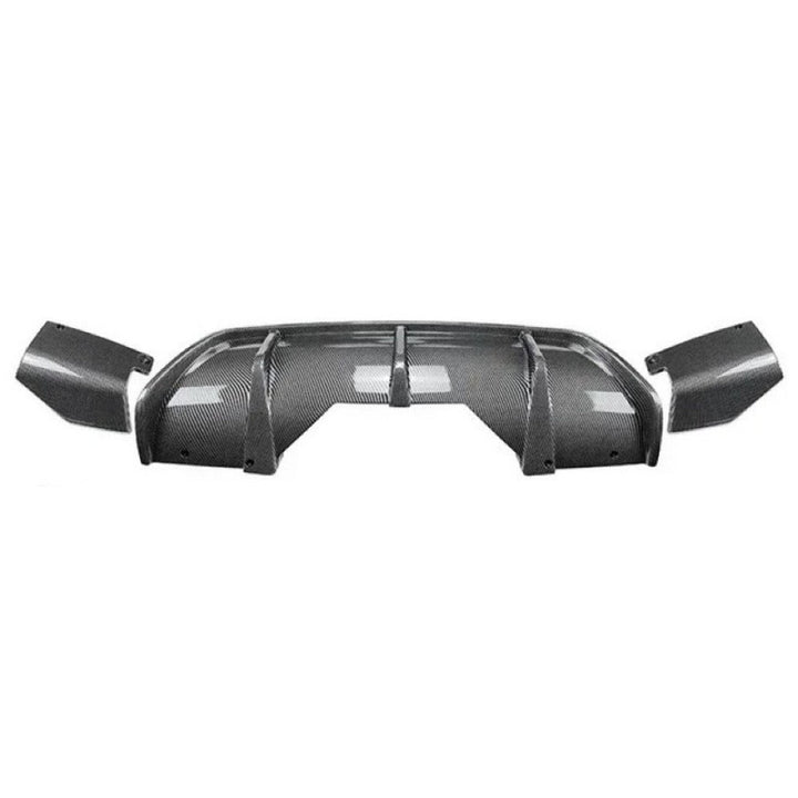 Car Craft Compatible With Bmw X6 F16 2014-2019 M Sport M Performance Rear Bumper Lip Skirt Splitter Diffuser Spoiler Zst-599 Cf Carbon Fiber Look