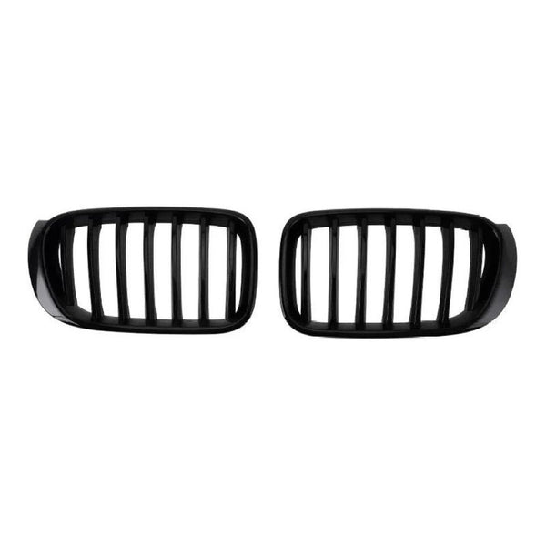 Car Craft Compatible With Bmw X3 X4 F25 F26 Lci 2014-2018 Front Bumper Carbon Fiber Look Single Bar Slate Show Grill