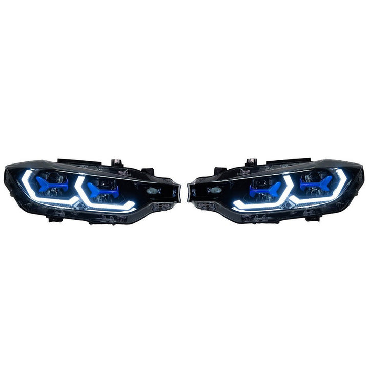 Car Craft Compatible With Bmw 3 Series F30 Lci 2016-2019 Car Front Upgraded Head Light Lamp Xenon Headlight Retrofit Upgrade Matrix Modified Led Drl Hid