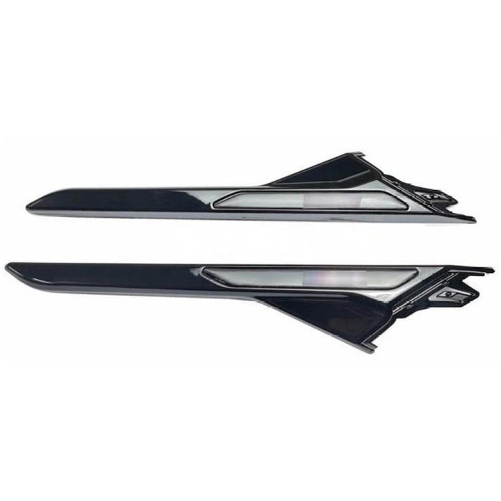 Car Craft Compatible With Bmw 5 Series G30 F90 M5 2017-2023 Side Fender Air Vent Trim Covers Glossy Black