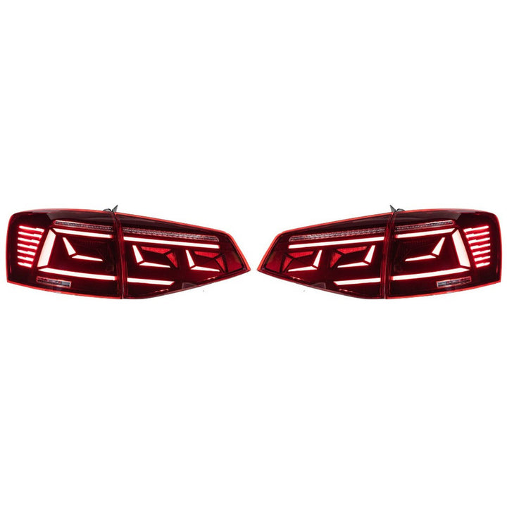 Car Craft Compatible With Volkswagne Vw Jetta 2015-2018 Car Rear Upgraded Tail Light Lamp Xenon Taillight Retrofit Upgrade Modified Led Drl Hid Red B