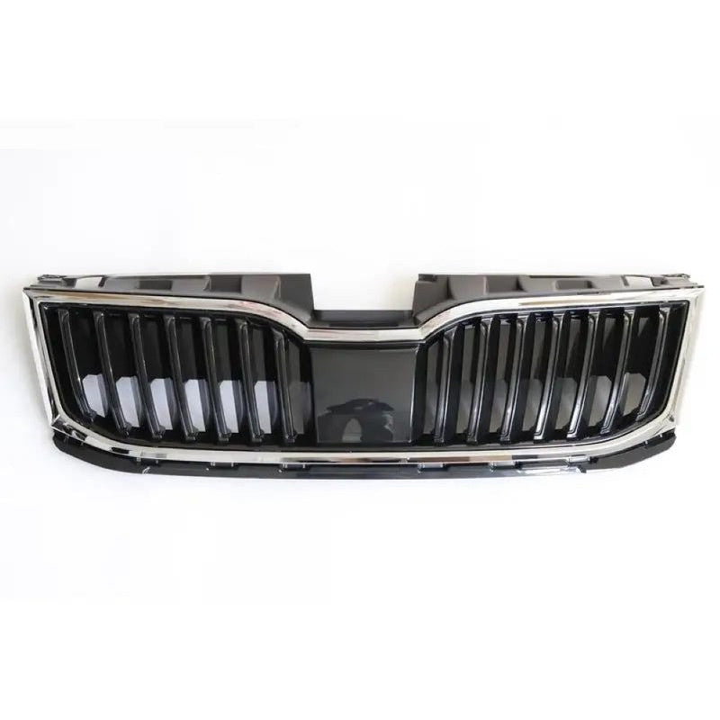 Car Craft Compatible With Skoda Octavia Iii 2017-2019 Rs Vrs Style Front Bumper Show Grill Silver CC-7205