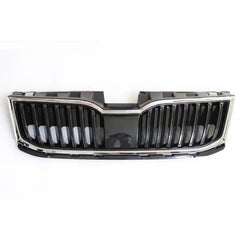 Car Craft Compatible With Skoda Octavia Iii 2017-2019 Rs Vrs Style Front Bumper Show Grill Silver CC-7205