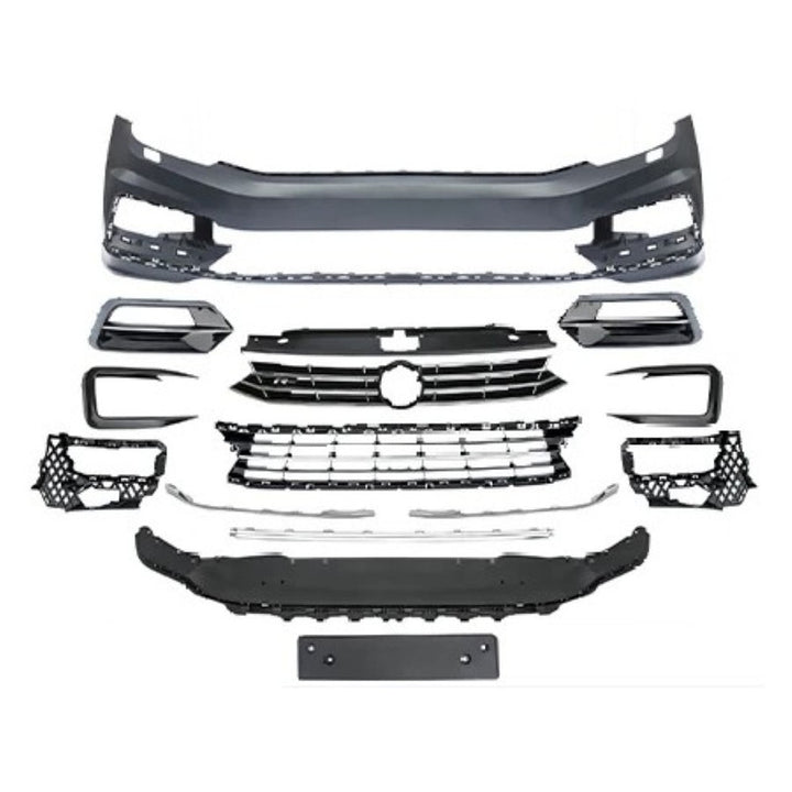 Car Craft Compatible With Vw Volkswagen Passat B8 2016-2019 Upgrade Facelift Convert To B8 R Line Style Front Bumper Bodykit