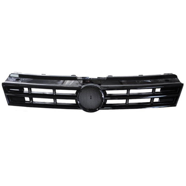 Car Craft Compatible With Vw Volkswagen Polo 2010-2024 Upgrade Facelift Convert To R400 R Line Style Front Bumper Show Grill Black