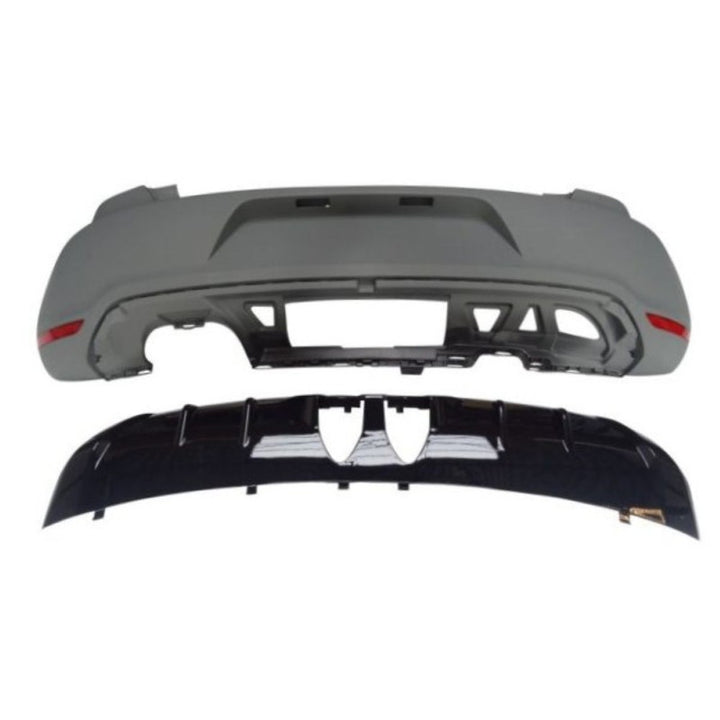 Car Craft Compatible With Vw Volkswagen Polo 2010-2024 Upgrade Facelift Convert To R400 R Line Style Rear Bumper Bodykit Fog Lamp Light Grill Mesh Rear