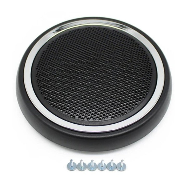 Car Craft Compatible With Mini Cooper Clubman R55 08-14 R58 12-15 R56 07-14 R57 09-15 R59 12-14 R56 N 09-13 Car Front Door Woofer Speaker Grill Cover 51412753333 Black Chrome