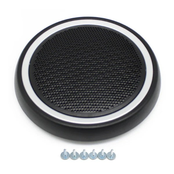Car Craft Compatible With Mini Cooper Clubman R55 08-14 R58 12-15 R56 07-14 R57 09-15 R59 12-14 R56 N 09-13 Car Front Door Woofer Speaker Grill Cover 51412753270 Black Silver