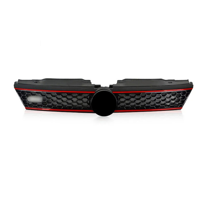 Car Craft Compatible With Vw Volkswagen Jetta Mk6 2012-2014 Upgrade Facelift Convert To Gli Line Style Front Bumper Show Grill Red