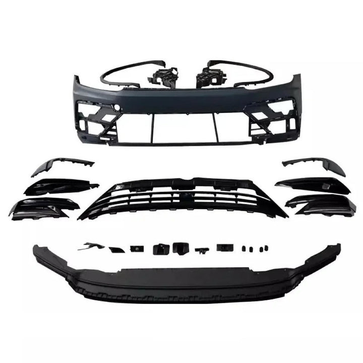 Car Craft Compatible With Vw Volkswagen Tiguan 2016-2019 Upgrade Facelift Convert To R Line Style Front Bumper Bodykit