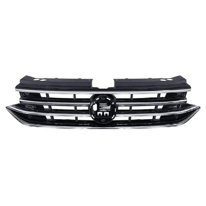 Car Craft Compatible With Vw Volkswagen Tiguan 2021-2023 Upgrade Facelift Convert To R Line Style Front Bumper Show Grill