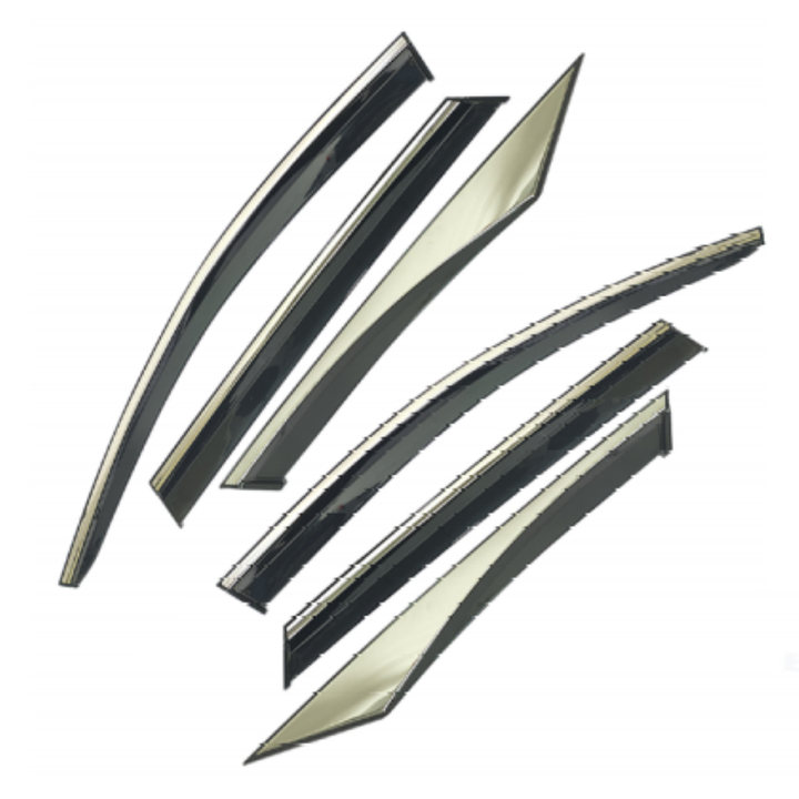 Car Craft Compatible With Hyundai Tucson 2021+ Rain Shine Side Window Wind Deflectors Rain Sun Guard Door Visor Doorvisor Deflector Visor Shades Ventvisor Strip CC-7698 - CAR CRAFT INDIA