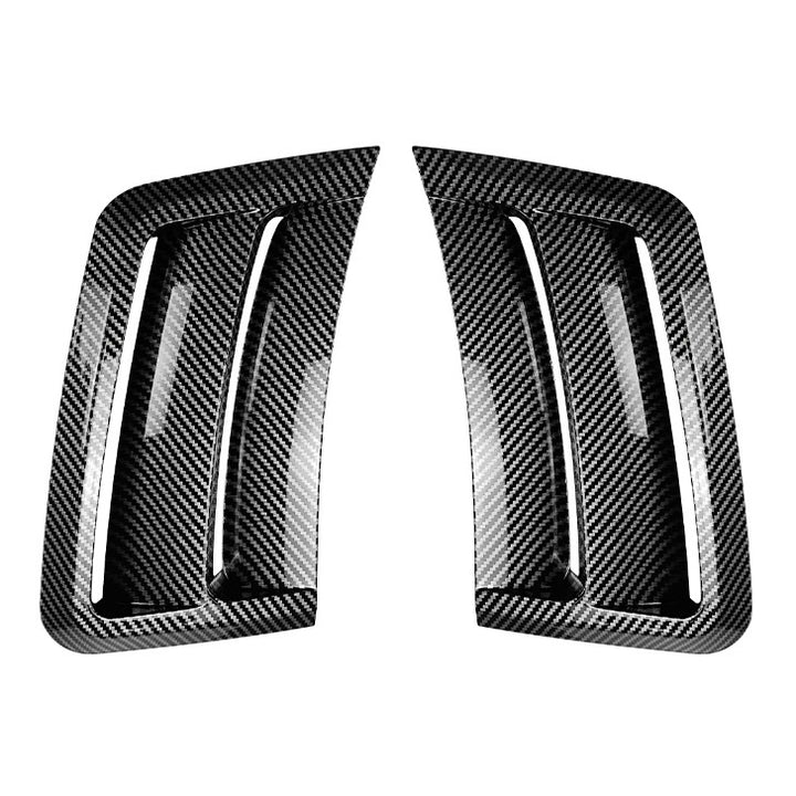 Car Craft Compatible With Mercedes Benz C Class W204 2007-2014 Front Bumper Side Air Vent Splitter Side Skirts Flag Canard Carbon Fiber Look Zst-852 Cf