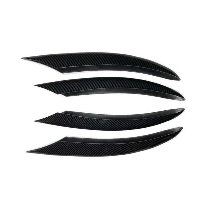 Car Craft Compatible With Mercedes Benz C Class Lci W205 Lci 2019-2021 Amg Front Bumper Air Vent Splitter Side Skirts Flag Canard Carbon Fiber Look Zst-120 Cf