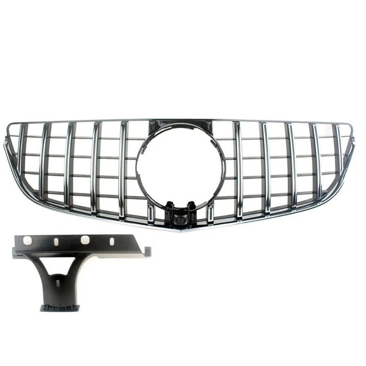 Car Craft Compatible With Mercedes Benz E Class Coupe W207 Lci 2014-2016 Car Front Racing Bumper Show Grille Gtr Silver - CAR CRAFT INDIA