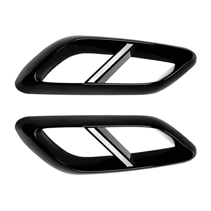 Car Craft Compatible With Mercedes Benz E Class W214 2024+ Amg Rear Exhaust Pipe Muffler Tip End Cover Trim Frame Glossy Black Zst-681 Gb