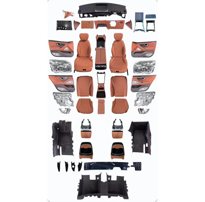 Car Craft Compatible With Mercedes Benz S Class W221 2006-2014 Upgrade Maybach Interior Kit Facelift To W223 Lci Dashboard Steering Player Console Recliner Seats 1:1