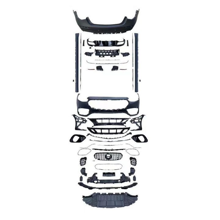 Car Craft Compatible With Mercedes Benz S Class W223 2021-2025 Car Upgrade To S63 Amg Bumper Bodykit Front After Lip Diffuser Exhaust Tips Fog Gril Cover Grill