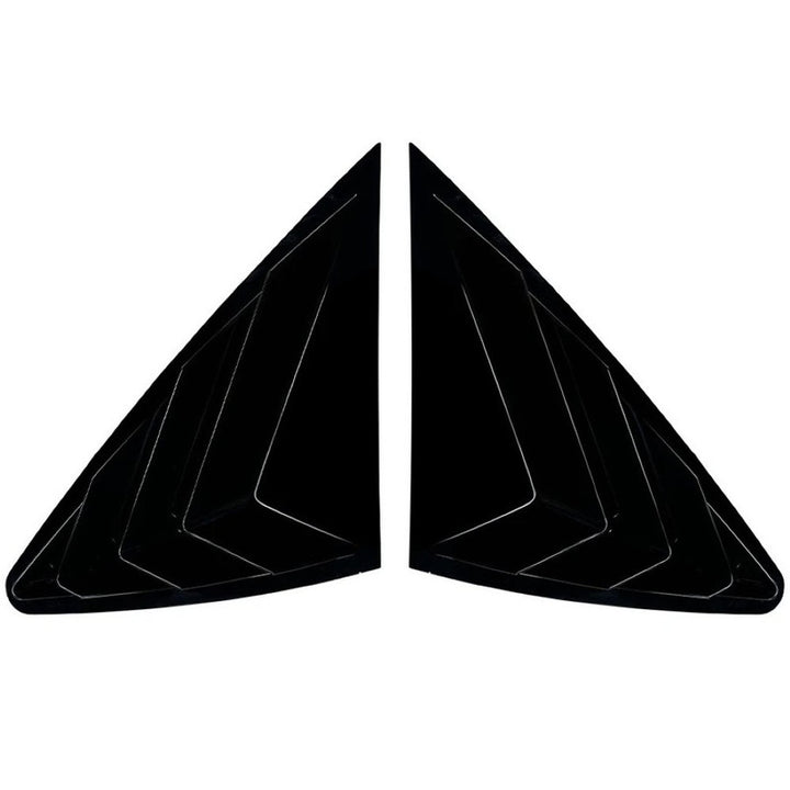 Car Craft Compatible With Mercedes Benz Glc Coupe C253 W253 2016-2020 Car Rear Window Louvers Sticker Rear Triangle Window Shade Spoiler Trim Accessories Zst-1033 Glossy Black