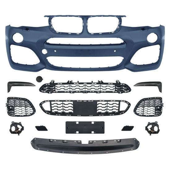 Car Craft Compatible With Bmw X3 Lci F25 2014-2017 Upgrade Convert To M Sport M Performance Mt M Tech X3m Bodykit Body Kit Front Bumper Gc F25 003
