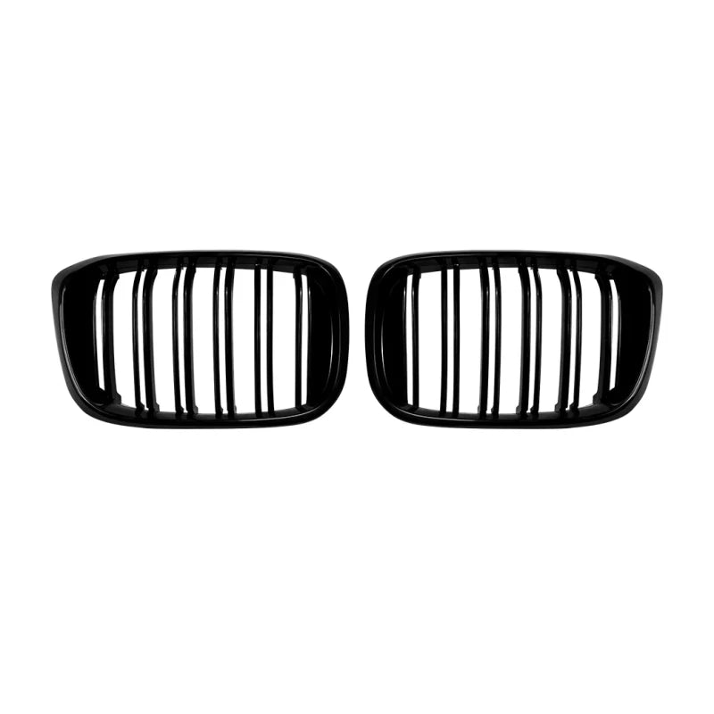 Car Craft Compatible With Bmw X3 G01 X4 G02 Pre-facelift 2018-2022 Front Bumper Show Mesh Grill Dual Line Bar Zst-1461 Dual Glossy Black - CAR CRAFT INDIA