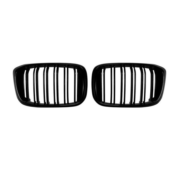 Car Craft Compatible With Bmw X3 G01 X4 G02 Pre-facelift 2018-2022 Front Bumper Show Mesh Grill Dual Line Bar Zst-1461 Dual Glossy Black - CAR CRAFT INDIA