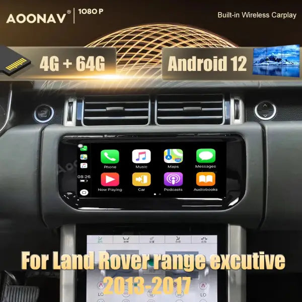 10.25 Inch Android 12 Car Radio for Land Rover Range Vogue L405 2013-2017 Navigation Multimedia Player Carplay Head Unit