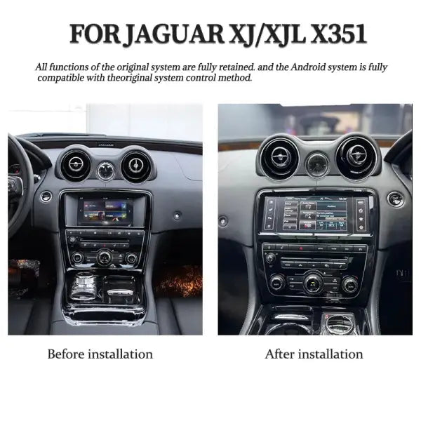 10.25"For Jaguar XJ XJL X351 2012-2018 Android 11 GPS Radio Multimedia Player Wireless Carplay Auto Original Car OEM Menu