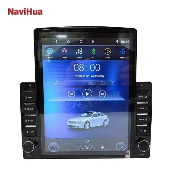 10.4 Inch Android 2DIN Universal Car Radio Stereo Vertical Screen Blue UI GPS Navigation and Video Multimedia Player
