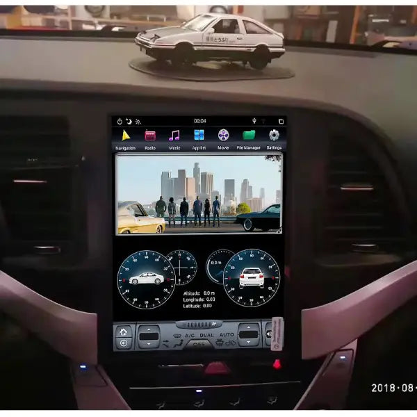 10.4 Inch Car DVD Player GPS Navigation Car Radio Vertical Screen Head Unit for Tesla Style Hyundai Elantra 2016