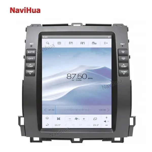 10.4 Inch Vertical Screen Car GPS Navigation System Car DVD Player Car Radio for Tesla Style Toyota Prado 120