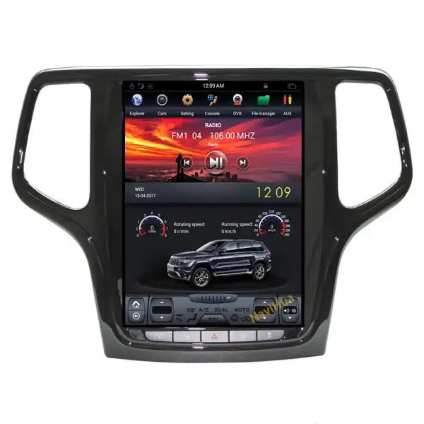 10.4" Vertical Screen Navigation GPS Autoradio Head Unit Android Car Radio Stereo for Tesla Style Jeep Grand Cherokee