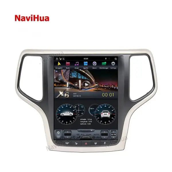 10.4" Vertical Screen Navigation GPS Autoradio Head Unit Android Car Radio Stereo for Tesla Style Jeep Grand Cherokee