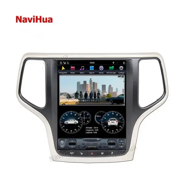 10.4" Vertical Screen Navigation GPS Autoradio Head Unit Android Car Radio Stereo for Tesla Style Jeep Grand Cherokee