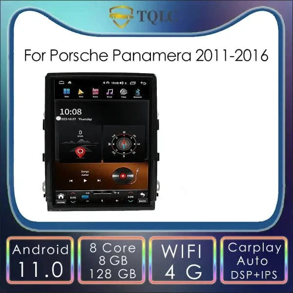 10.4'' Verticial Tesla Screen Android Car Radio for Porsche Panamera 2011-2016 GPS Navig Multimedia Player Head Unit