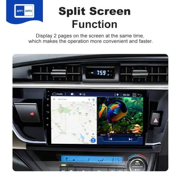 10" Android 12 Player for Toyota Corolla Altis RHD 2014/2015/2016 Carplay Car Head Unit Radio Stereo Multimedia GPS DVD 4G Wifi