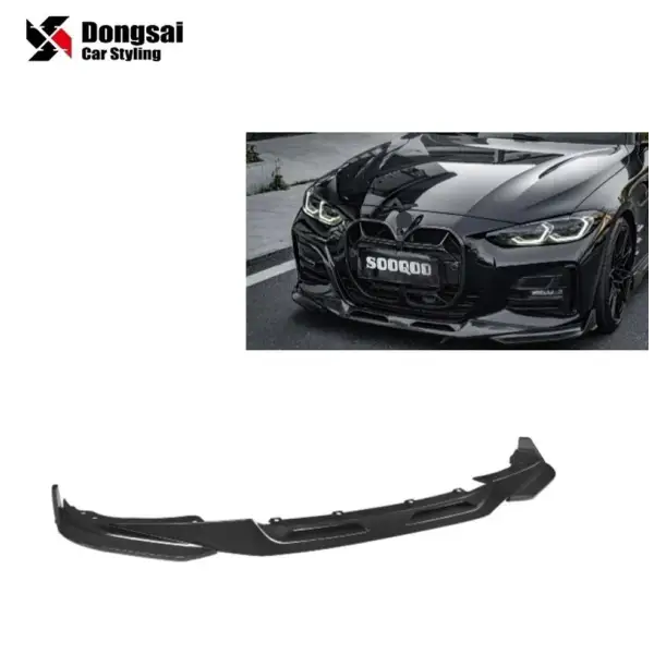 100% Dry Carbon Fiber Gloss Carbon Front Splitter Front Lip for BMW 4 Series G22 G23 Coupe 2021-IN