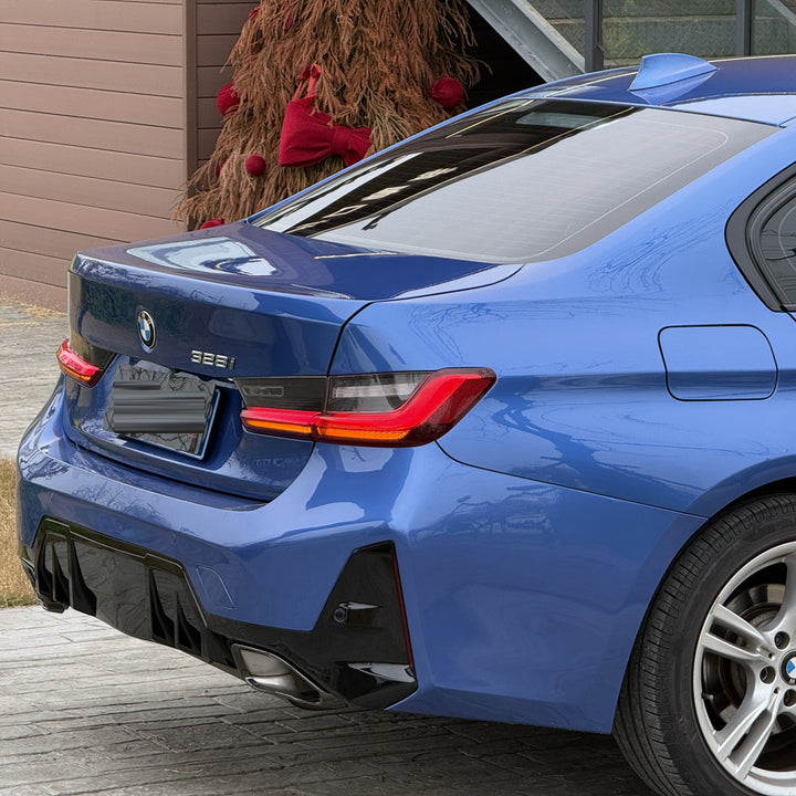Car Craft Compatible With Bmw 3 Series F30 2012-2018 Upgrade Facelift Convert To G20 G28 2023 Lci Style Bodykit Rear Bumper Trunk Taillight Exhaust Pipe Tip Non Cut Version - CAR CRAFT INDIA