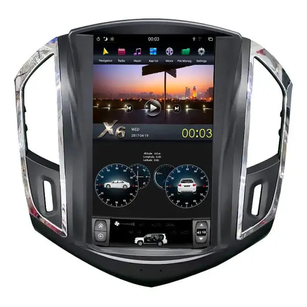 11. 8 Inch for Tesla Style Vertical Touch Screen Car Radio DVD Player Android GPS and Wifi for Chevrolet for Cruze 2012